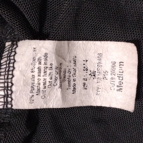 Occasion Edgy Black Mesh Embellished Graphic Top Short Sleeve GIRL BOSS Tee M - Picture 10 of 10